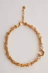 Shop Outhouse Gold Plated Poppi Bolt Link Necklace at Aza Fashions Shop_Outhouse_Gold Plated Poppi Bolt Link Necklace _at_Aza_Fashions