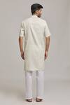 Shop_Arihant Rai Sinha_Beige Linen Stripe Woven Kurta _at_Aza_Fashions