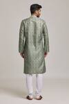 Shop_Arihant Rai Sinha_Green Viscose, Silk, Cotton Embroidery, Sequins Flower Print Kurta Set _at_Aza_Fashions