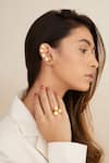 Buy_Outhouse_Gold Plated Poppi Clump Earcuff _at_Aza_Fashions