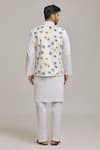 Shop_Arihant Rai Sinha_White Imported Suede Blossom Pattern Bundi _at_Aza_Fashions