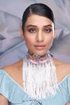 Buy Torque By Merge Multi Color Stone Embellished Fringed Choker at Aza Fashions Buy_Torque By Merge_Multi Color Stone Embellished Fringed Choker _at_Aza_Fashions