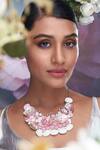 Buy_Torque By Merge_Multi Color Shell Embellished Necklace _at_Aza_Fashions