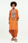 Buy_Aseem Kapoor_Yellow Kurta And Pant Mitra Paisley Bodice With Draped Trouser  _at_Aza_Fashions