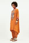 Aseem Kapoor_Yellow Kurta And Pant Mitra Paisley Bodice With Draped Trouser  _Online_at_Aza_Fashions