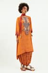 Buy_Aseem Kapoor_Yellow Kurta And Pant Mitra Paisley Bodice With Draped Trouser  _Online_at_Aza_Fashions