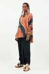 Buy_Aseem Kapoor_Blue Crepe Embroidery Collared Atri Paisley Print Shirt _at_Aza_Fashions
