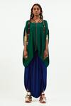 Buy_Aseem Kapoor_Green Crepe Beads V-neck Fizaa Embroidered Tunic _Online_at_Aza_Fashions
