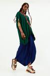 Aseem Kapoor_Green Crepe Beads V-neck Fizaa Embroidered Tunic _at_Aza_Fashions