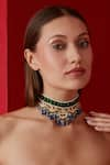 Buy_Paisley Pop_Multi Color Natural Stones Bead Drop Choker Necklace _at_Aza_Fashions