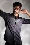 Buy_Sanjana Reddy Designs_Black Cotton Embroidery Bat Shirt _Online_at_Aza_Fashions