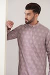 Buy_Kasbah_Purple Silk Embroidered Floral Thread Chikankari Kurta Set 