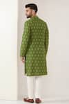 Shop_Kasbah_Green Silk Embroidered Thread And Sequin Work Kurta Set _at_Aza_Fashions