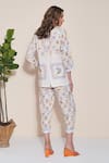 Pozruh By Aiman Ivory Hemp Pearls, Embroidery Collared Nigel Printed Jacket And Trouser Set Online at Aza Fashions Pozruh By Aiman_Ivory Hemp Pearls, Embroidery Collared Nigel Printed Jacket And Trouser Set _Online_at_Aza_Fashions