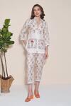 Shop Pozruh By Aiman Ivory Hemp Pearls, Embroidery Collared Nigel Printed Jacket And Trouser Set Online at Aza Fashions Shop_Pozruh By Aiman_Ivory Hemp Pearls, Embroidery Collared Nigel Printed Jacket And Trouser Set _Online_at_Aza_Fashions
