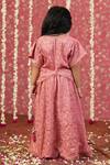 Shop_Cute Couture_Peach Silk Tassels, Embroidery Self Lehenga Set _at_Aza_Fashions