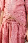 Buy_Cute Couture_Peach Silk Tassels, Embroidery Self Lehenga Set _Online_at_Aza_Fashions