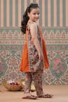Cute Couture_Grey Muslin, Cotton Tassels, Embroidery Floral Pattern Tunic With Dhoti Pant _Online_at_Aza_Fashions