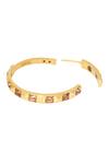 Esme By Aashna Dalmia_Gold Plated Swarovski Musky Cedar Crystal Embellished Hoops _Online_at_Aza_Fashions