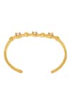 ESME_Gold Plated Crystals Swarovski Embellished Open Bracelet _Online_at_Aza_Fashions