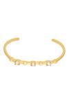 Shop_ESME_Gold Plated Crystals Swarovski Embellished Open Bracelet _at_Aza_Fashions