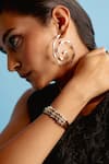 Buy_Esme By Aashna Dalmia_Silver Plated Crystals Swarovski Embellished Bracelet _at_Aza_Fashions