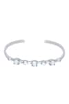 Shop_Esme By Aashna Dalmia_Silver Plated Crystals Swarovski Embellished Bracelet _at_Aza_Fashions