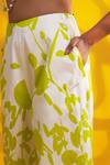Buy_Jyoti Sachdev Iyer_White Cotton Satin Round Neck Floral Print Crop Top And Pant Set _Online_at_Aza_Fashions