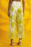 Shop_Jyoti Sachdev Iyer_White Cotton Satin Round Neck Floral Print Crop Top And Pant Set _Online_at_Aza_Fashions