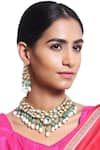 Buy_MINAKI_Gold Plated Polki Kundan Choker Necklace Set_at_Aza_Fashions