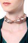 Buy_Outhouse_Gold Plated Crystal Choker _at_Aza_Fashions