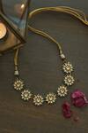 Shop_Paisley Pop_Floral Kundan Choker Necklace_at_Aza_Fashions
