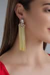 Buy_Nepra By Neha Goel_Gold Plated Kundan Tassel Earrings _at_Aza_Fashions