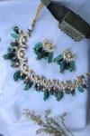 Shop_Paisley Pop_Kundan Necklace Jewellery Set_at_Aza_Fashions