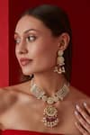 Buy_Paisley Pop_Kundan Pearl Necklace Jewellery Set_at_Aza_Fashions