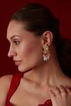 Buy_Paisley Pop_Kundan Embellished Danglers And Drops Earrings_at_Aza_Fashions