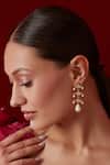 Buy_Paisley Pop_Kundan Pearl Danglers And Drops Earrings_at_Aza_Fashions