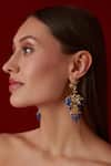 Buy_Paisley Pop_Blue Kundan Lapis Lazuli And Embellished Earrings _at_Aza_Fashions