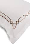 VEDA HOMES_Cream 100% Cotton Mountatin Trail Geometric Pattern Bed Sheet Set _Online_at_Aza_Fashions