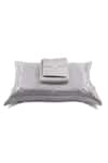 Buy_VEDA HOMES_Grey 100% Cotton Mountatin Trail Geometric Pattern Bed Sheet Set _at_Aza_Fashions