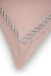 Shop_VEDA HOMES_Peach 100% Cotton Petal Embroidered Bed Sheet Set _at_Aza_Fashions