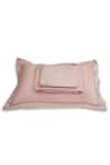 Buy_VEDA HOMES_Peach 100% Cotton Plain Sateen Finish Bed Sheet Set _at_Aza_Fashions