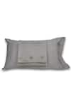 Buy_VEDA HOMES_Grey 100% Cotton Plain Button Detail Bed Sheet Set _at_Aza_Fashions