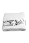 Shop_VEDA HOMES_White 100% Cotton Thread Work Maze Embroidered Duvet Cover - Single Pc _at_Aza_Fashions