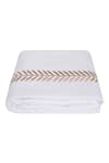 Shop_VEDA HOMES_White 100% Cotton Thread Work Spring Embroidered Duvet Cover - Single Pc _at_Aza_Fashions