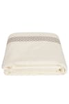 Shop_VEDA HOMES_Cream 100% Cotton Thread Work Waffle Embroidered Duvet Cover - Single Pc _at_Aza_Fashions