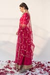 Apeksha Jain Label_Pink Cotton Silk Hand Embroidered Marodi And Lace Work Lehenga Set With Dupatta_Online_at_Aza_Fashions