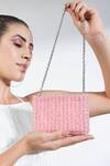 Buy_Waby Saby_Pink Embellished Mini Me Crystal Bead Bag_at_Aza_Fashions