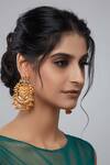 Buy_Moh-Maya by Disha Khatri_Gold Plated Metal Ganesha Earrings _at_Aza_Fashions