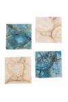Shop_Cotton Indya_Multi Color Natural Agate Stones Square Coasters - Set Of 4_Online_at_Aza_Fashions